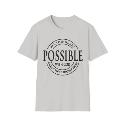 Christian Softstyle T-Shirt - All Things Are Possible with Christ