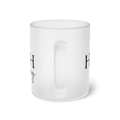 Frosted Glass Mug - Have Faith Gad can make a way
