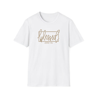 Christian Unisex Softstyle T-Shirt - Blessed John 1:16