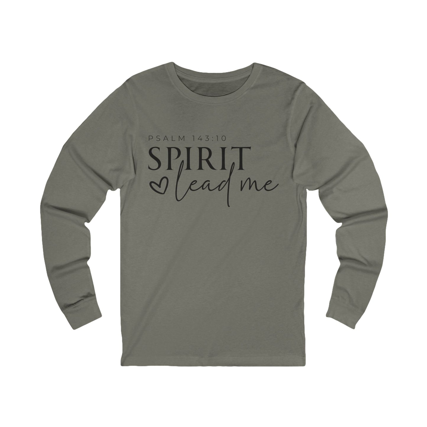Unisex Jersey Long Sleeve Tee - Spirit Lead Me