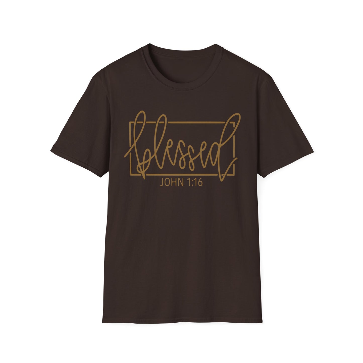 Christian Unisex Softstyle T-Shirt - Blessed John 1:16