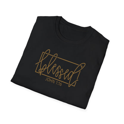 Christian Unisex Softstyle T-Shirt - Blessed John 1:16