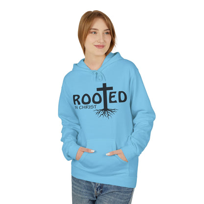 Hoodie - Rooted in Christ Religious Softstyle Fleece