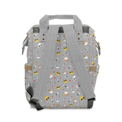 Diaper Backpack - Cats and Fishbone Design