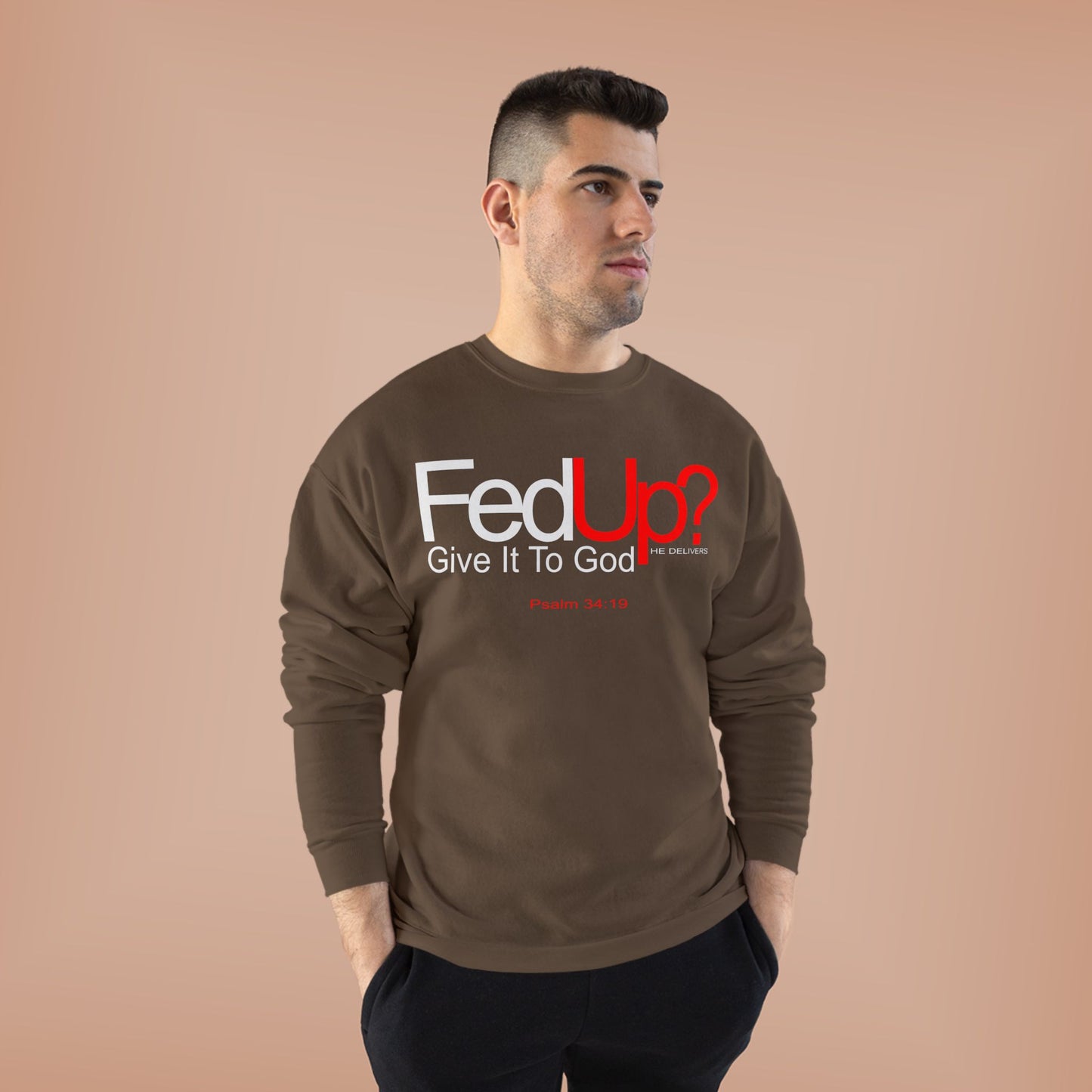 Funny Never Give Up EcoSweatshirt - Unisex Crewneck