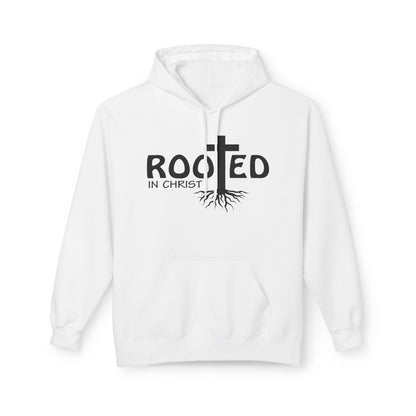 Hoodie - Rooted in Christ Religious Softstyle Fleece
