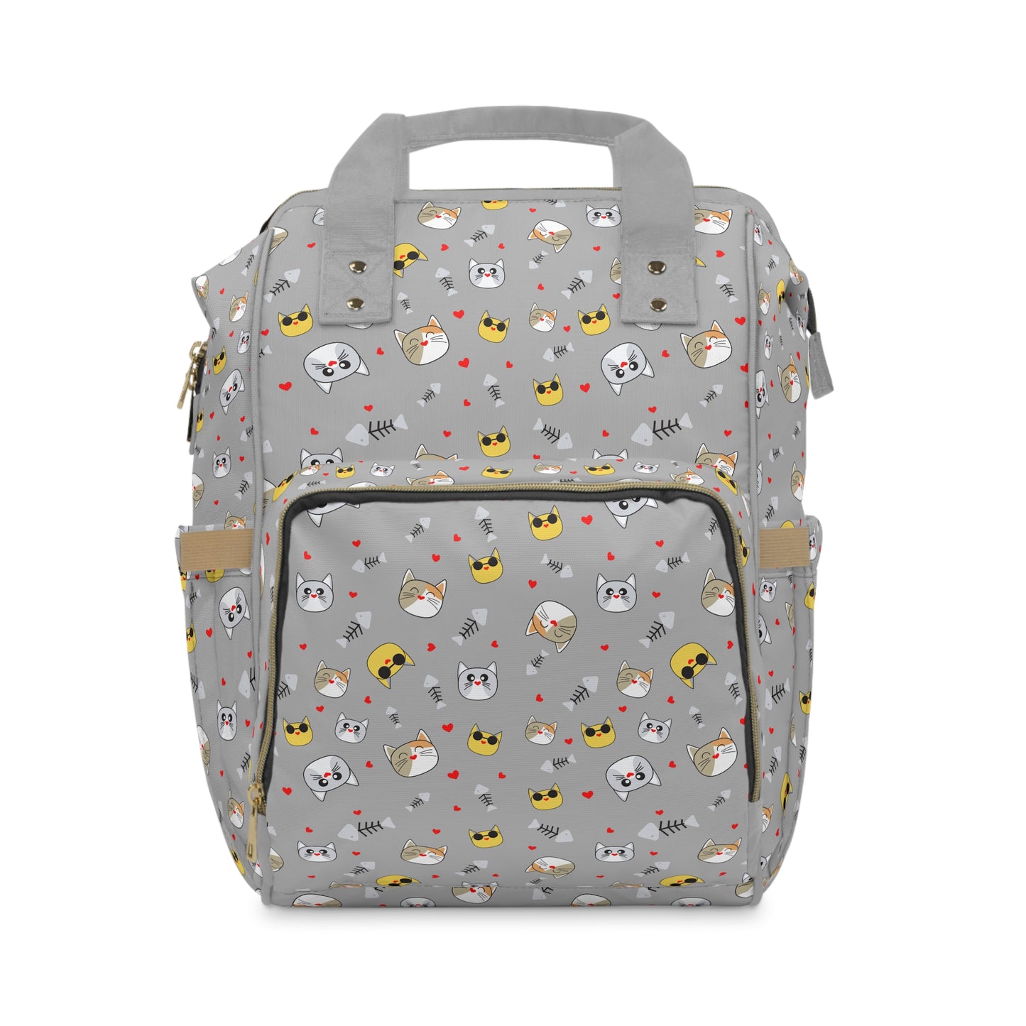 Diaper Backpack - Cats and Fishbone Design