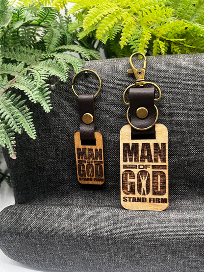 Man of God Stand Firm Keychain