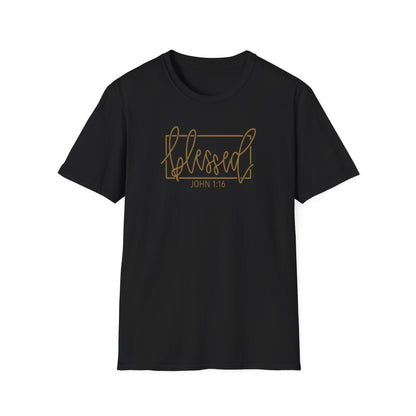 Christian Unisex Softstyle T-Shirt - Blessed John 1:16