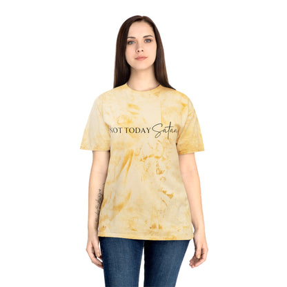 Unisex Color Blast T-Shirt- Not today satan .... Not ever