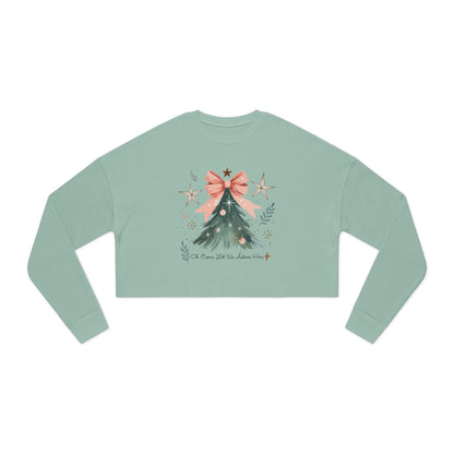 Cropped Sweatshirt - O Come Let Us Adore Him Design
