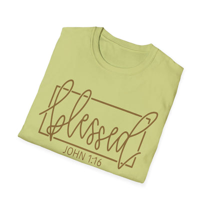 Christian Unisex Softstyle T-Shirt - Blessed John 1:16