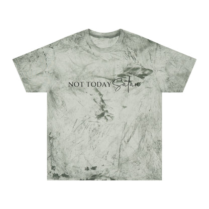 Unisex Color Blast T-Shirt- Not today satan .... Not ever