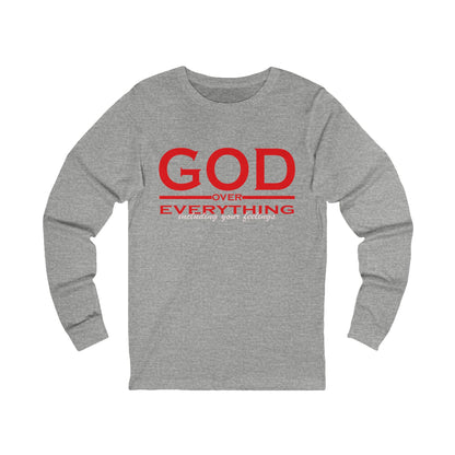 Long Sleeve Tee - God over Everything Design