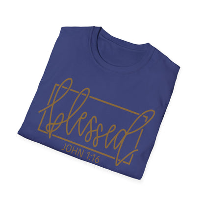 Christian Unisex Softstyle T-Shirt - Blessed John 1:16