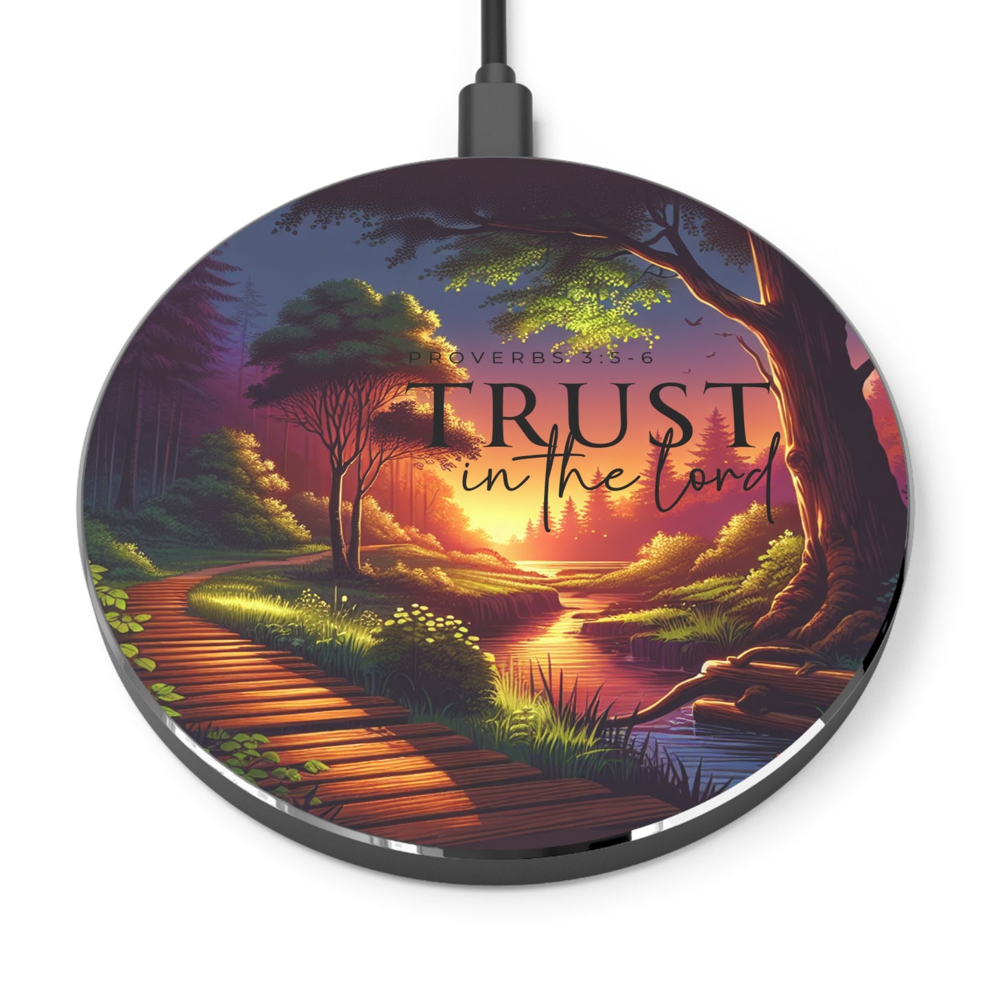 Wireless Charger Trust in the Lord Proverbs