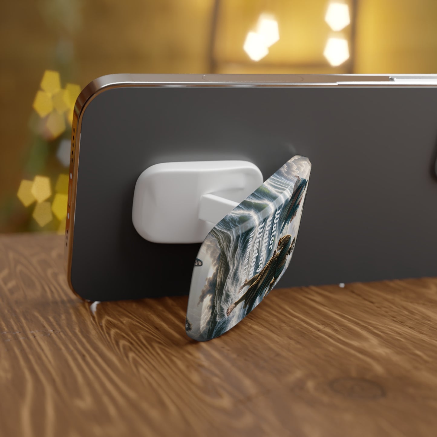 Phone Click-On Grip- Water Walking Wisdom Matthew 14:30-33