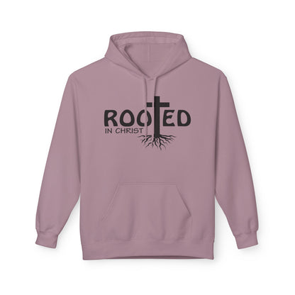 Hoodie - Rooted in Christ Religious Softstyle Fleece
