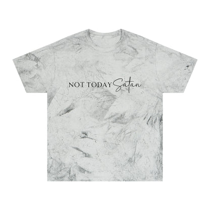 Unisex Color Blast T-Shirt- Not today satan .... Not ever