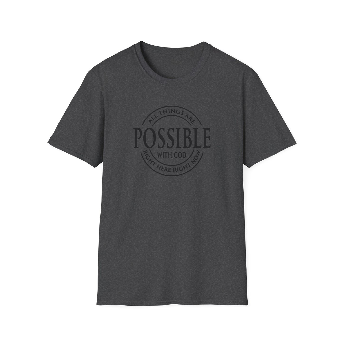 Christian Softstyle T-Shirt - All Things Are Possible with Christ