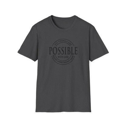 Christian Softstyle T-Shirt - All Things Are Possible with Christ