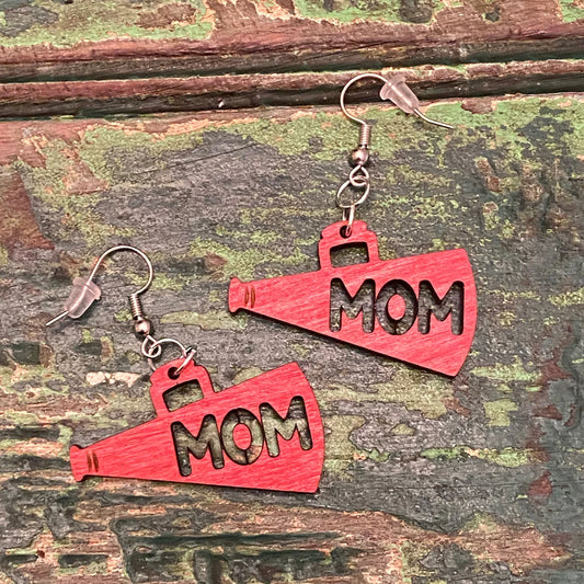 Cheer Mom Megaphone Dangle Earrings