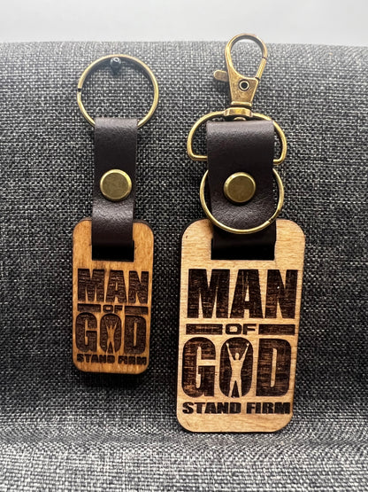 Man of God Stand Firm Keychain