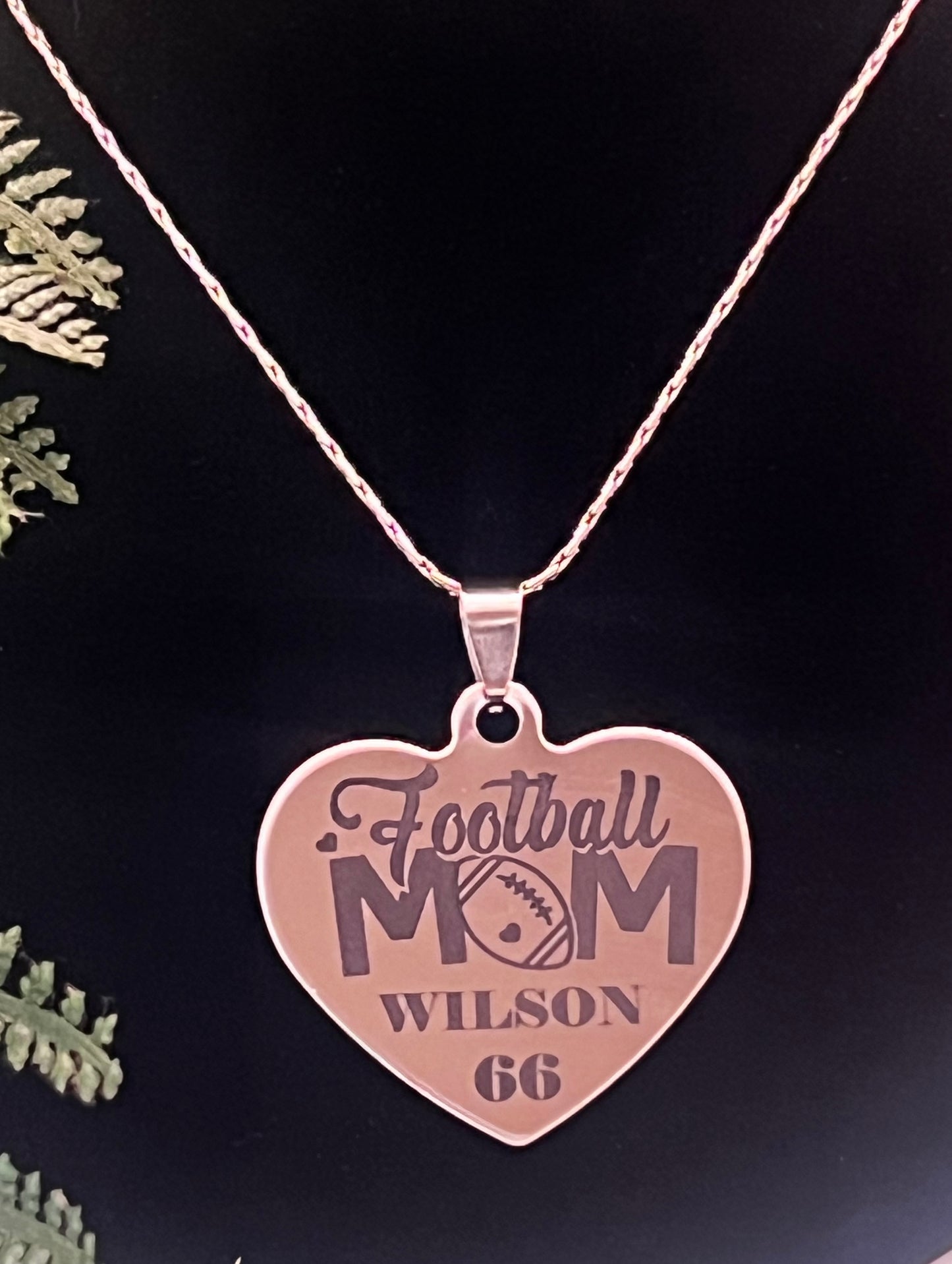 Heart pendent: Football Mom