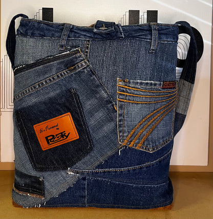 Denim shoulder bag