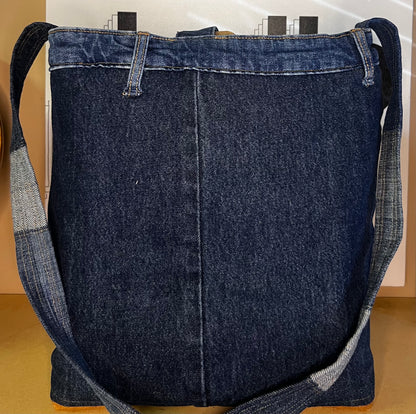 Denim shoulder bag