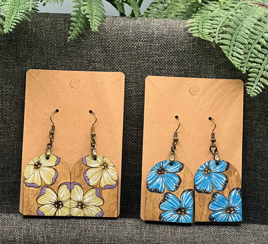 Floral Arch Dangle Earrings
