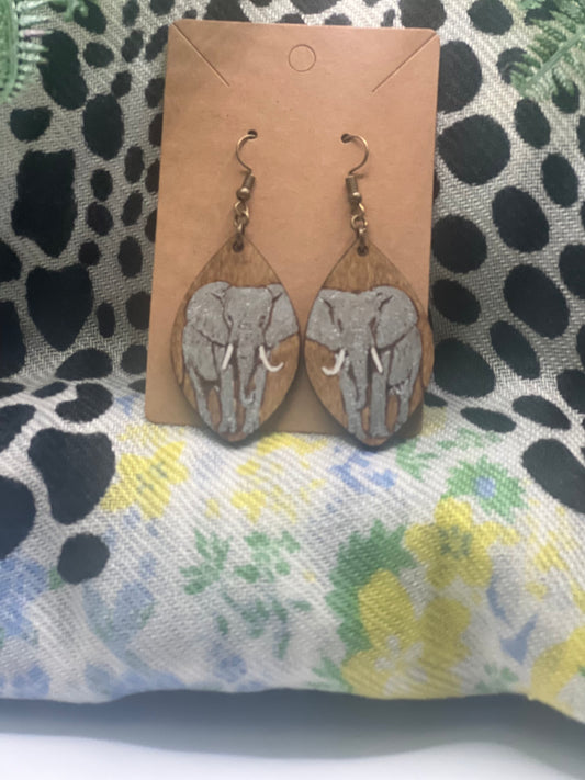 Elephant Animal Dangle Earrings