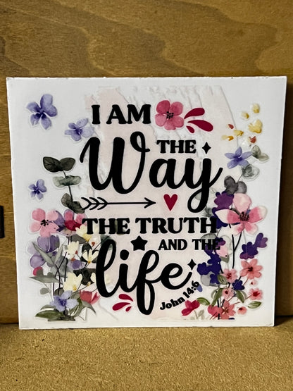 Christian Quote Glass tumbler