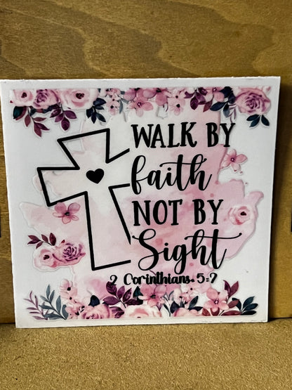 Christian Quote Glass tumbler