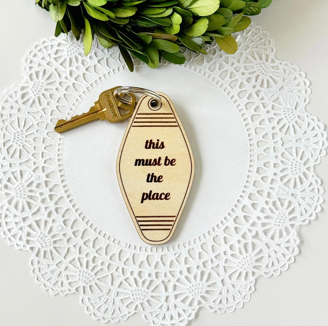 Funny Retro Motel-style Keychain