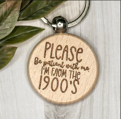 Laser engraved humorous/faith filled Keychain