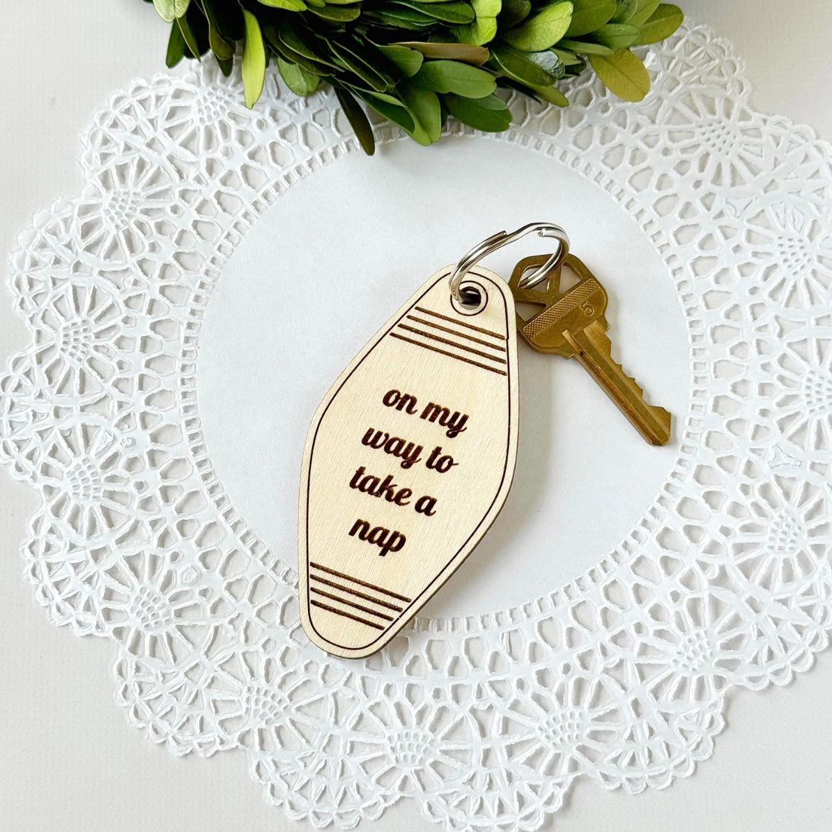 Funny Retro Motel-style Keychain
