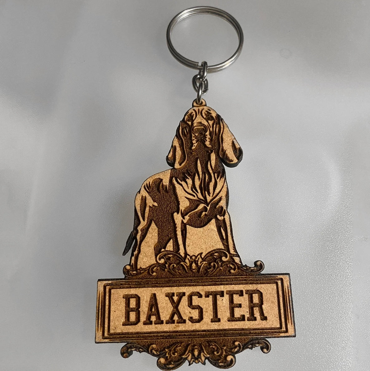 Customizable Hound Dog Keychain