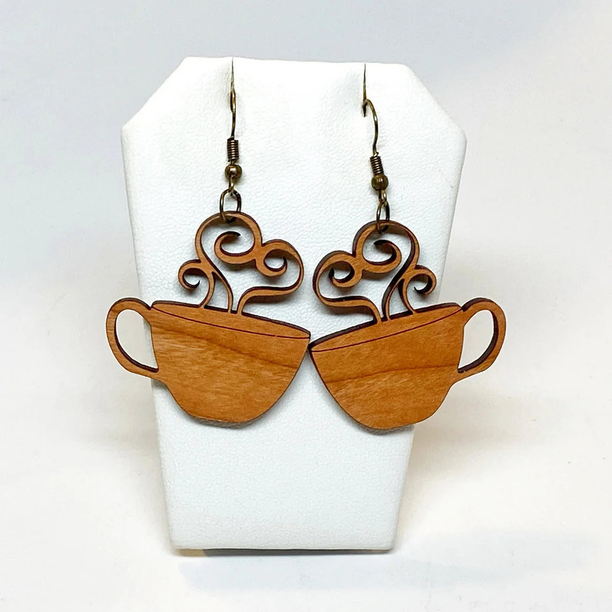 Steamy Heart Coffee / Teacup Earrings