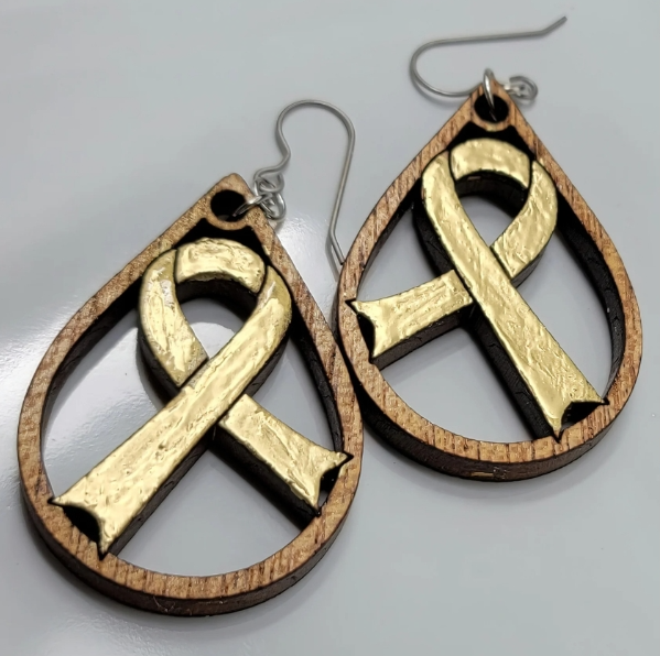 Gold Ribbon design – Praise And Thank You