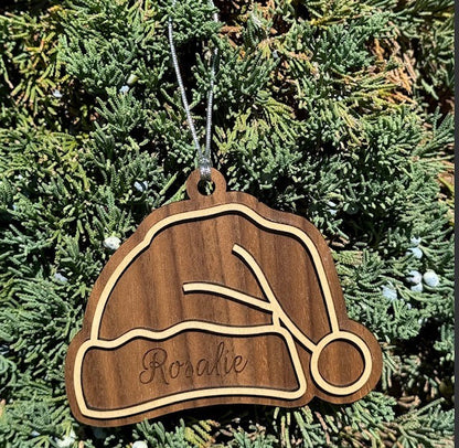 Two tone Name plate Christmas ornament