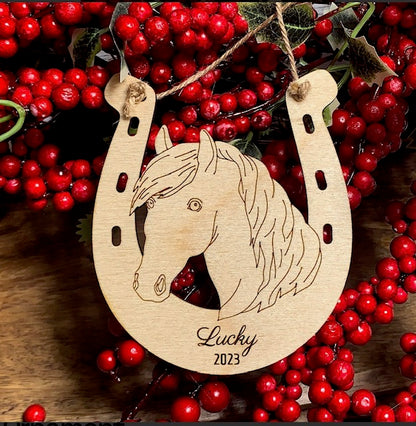 Two tone Name plate Christmas ornament