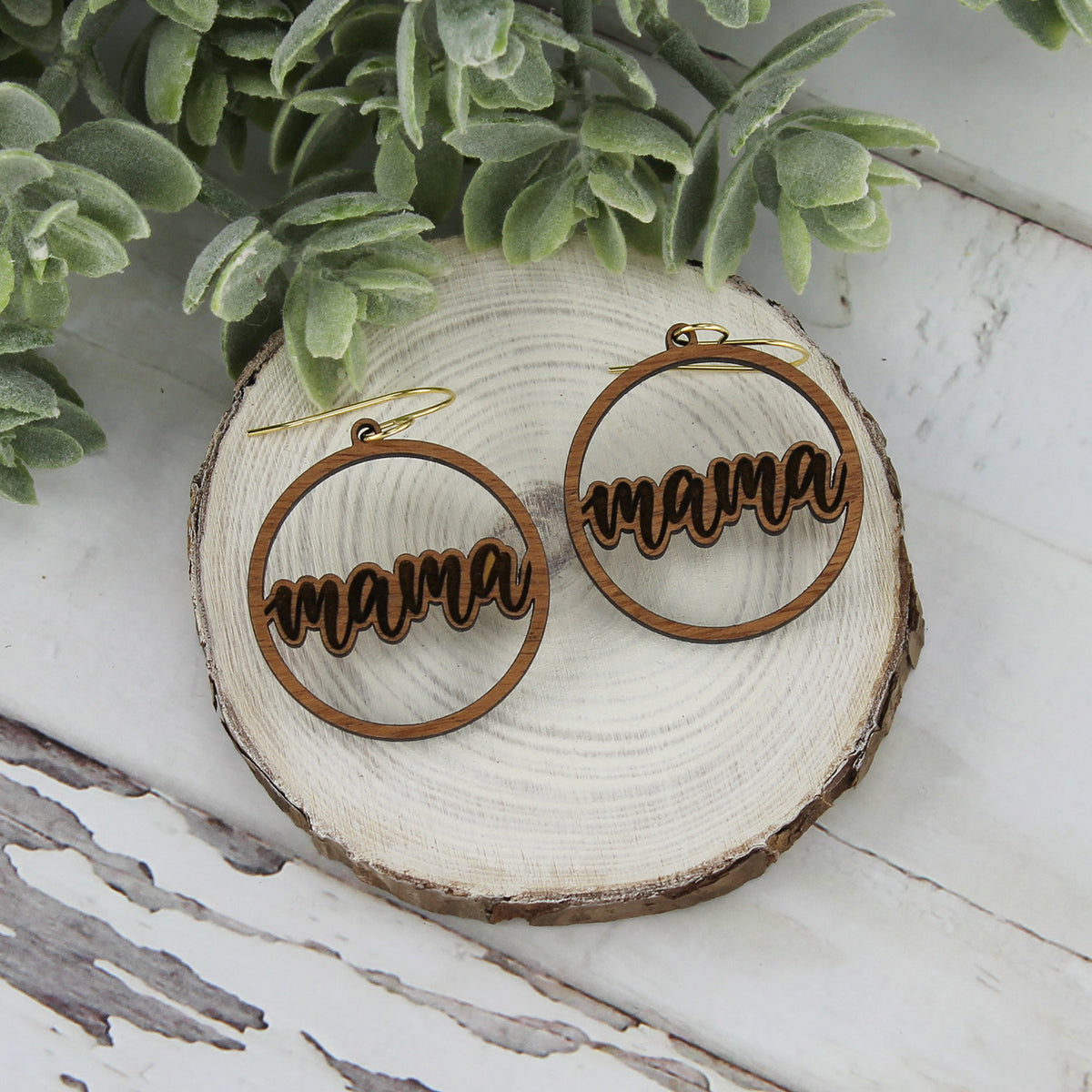 Round Mama Earrings - Mother's Day Earrings
