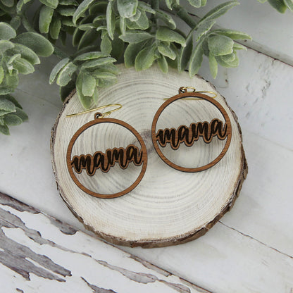 Round Mama Earrings - Mother's Day Earrings